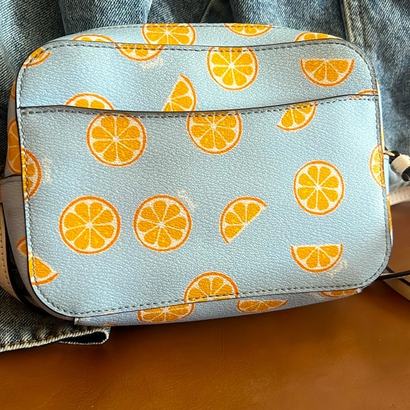 Limited Edition Coach Mini Camera Bag Crossbody With Orange Print - Picture 8 of 15